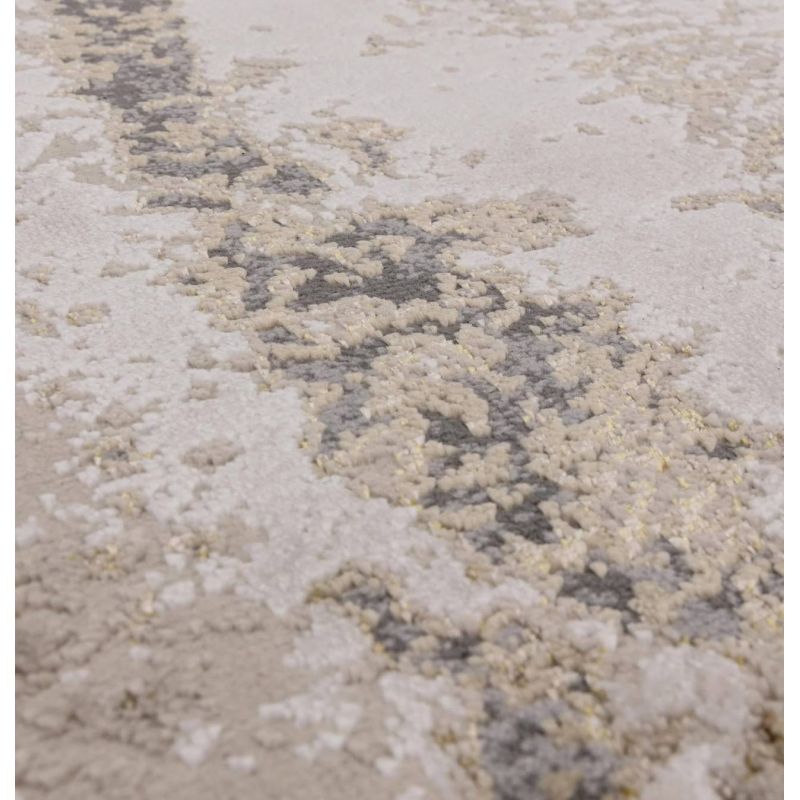 Tapisde salon contemporain polyester Cliff Gris beige Angara