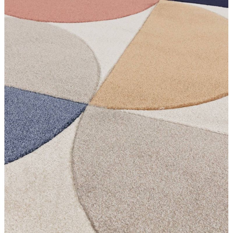 Tapis de salon en polypropylène à motifs géométriques multicolores Springfield