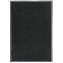 Tapis en sisal noir bordure grise Sarcelle
