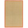 Tapis en sisal beige bordure orange Sarcelle