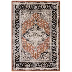Tapis classique polyester motifs persans Terracotta Signature