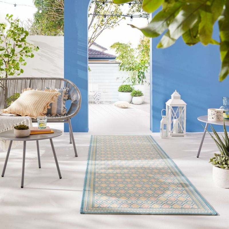 Tapis d'extérieur pastel multicolore Coast