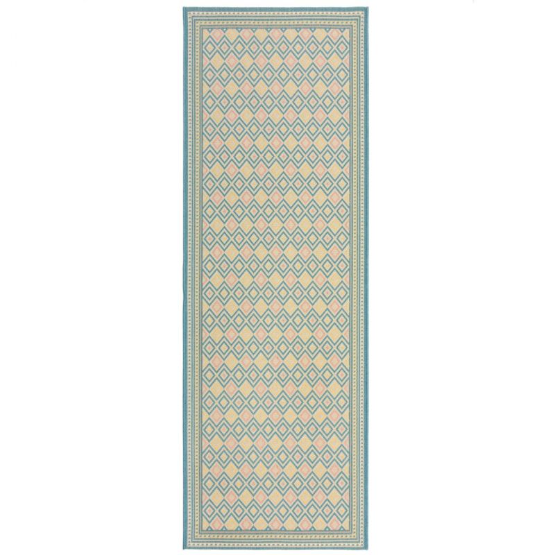 Tapis de couloir d'extérieur pastel multicolore Coast