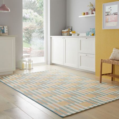 Tapis d'extérieur pastel multicolore Villa Check Tapis d'extérieur pastel multicolore Villa Check