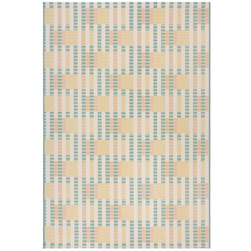 Tapis d'extérieur pastel multicolore Villa Check