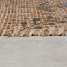 Tapis en jute naturel motifs fleurs multicolores Arriana