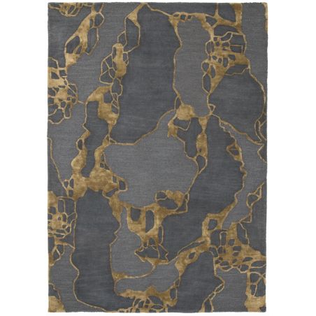 Tapis de salon Design effet Marbre Arco Ocre