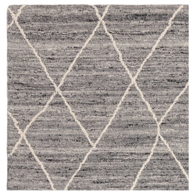 Tapis en laine naturelle motifs losanges blancs Nashville