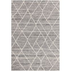 Tapis en laine naturelle motifs losanges blancs Nashville