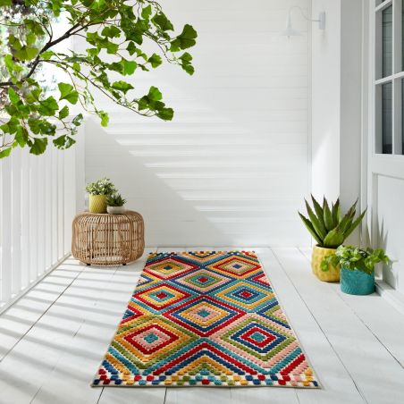Tapis d'extérieur multicolore Miami Bay Diamond entrée Tapis d'extérieur multicolore Miami Bay Diamond entrée