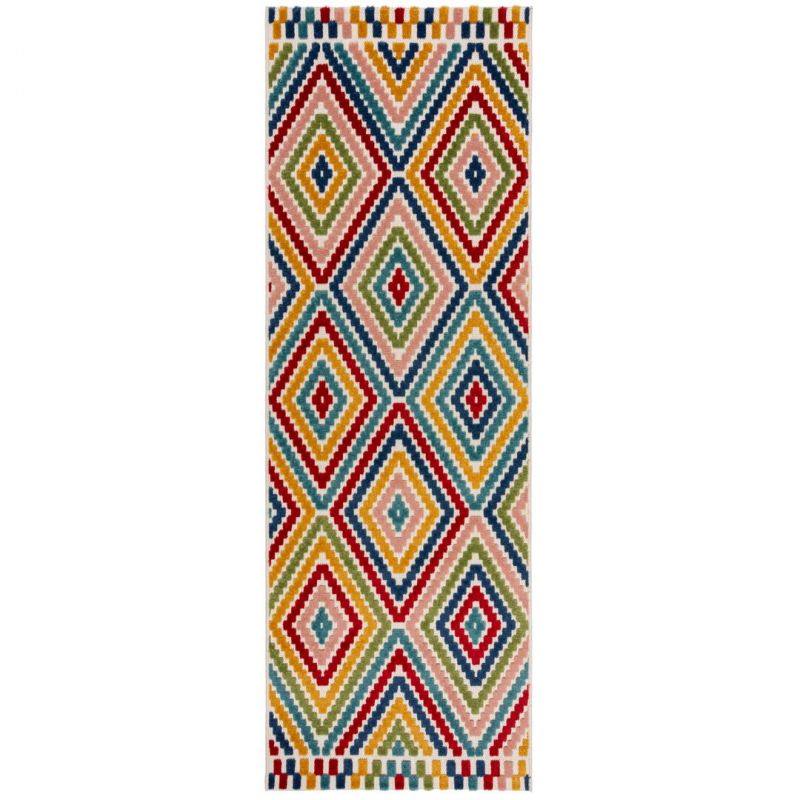 Tapis d'extérieur multicolore Miami Bay Diamond couloir