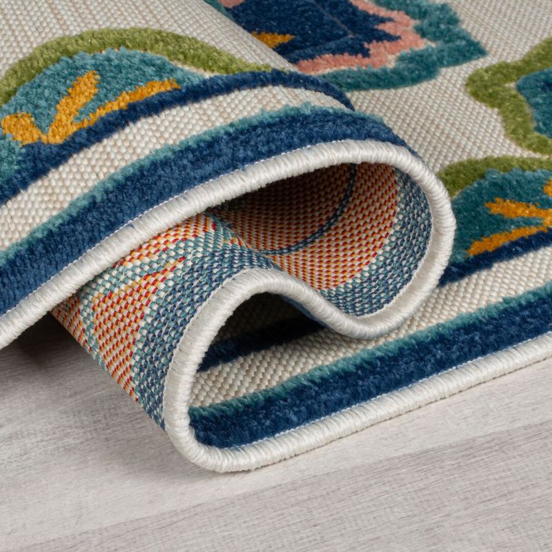 Tapis d'extérieur multicolore Miami Beach Floral