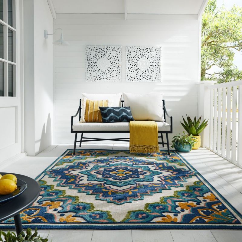 Tapis d'extérieur multicolore Miami Beach Floral