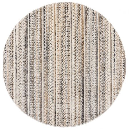 Tapis d'extérieur polypropylène Beige naturel Camino rond