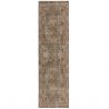 Tapis de couloir en jute naturel motif médaillon vert Selena
