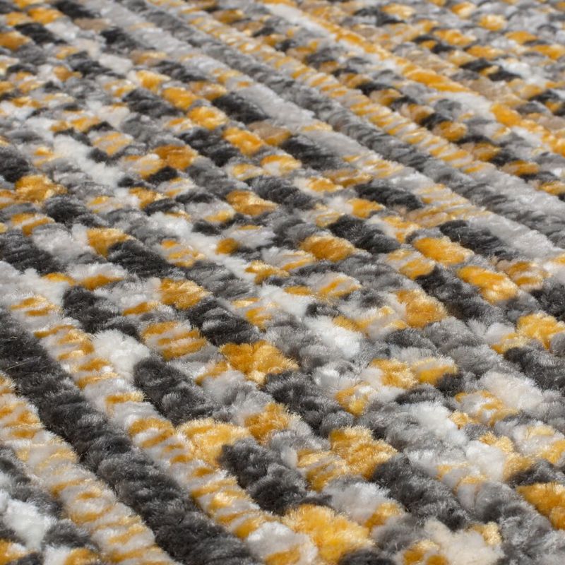 Tapis rond résistant polypropylène Jaune Camino zoom