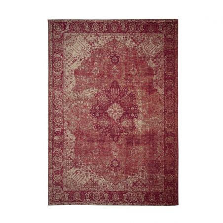 Tapis style persan Rose fushia Antique