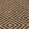 Tapis en jute mélangé noir Diamond motif