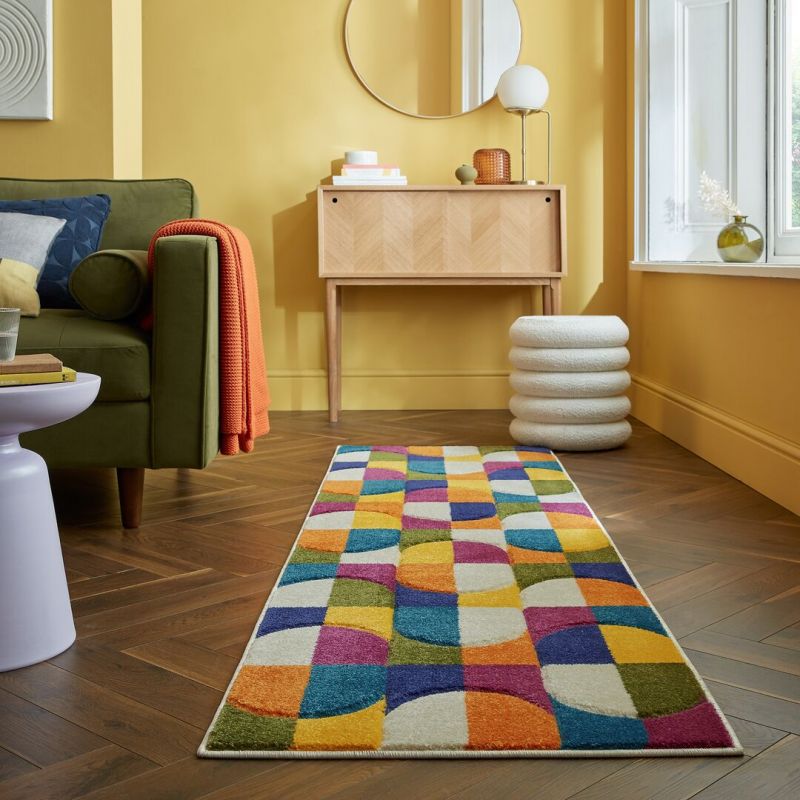 Tapis de salon design multicolore Chacha