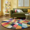 Tapis design rond multicolore Rhumba