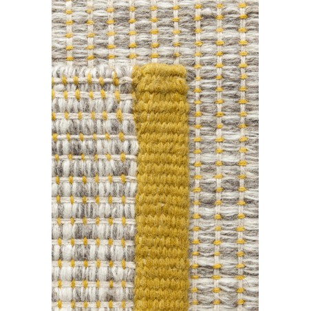 Tapis tissé main en laine Marvel jaune et écru Tapis tissé main en laine Marvel jaune et écru