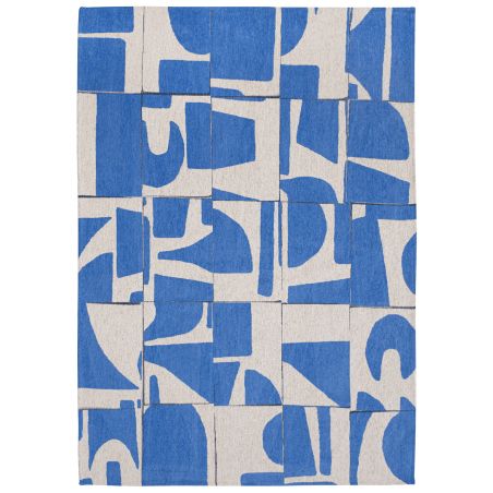 Tapis contemporain en polyester recyclé Papercut Campanula