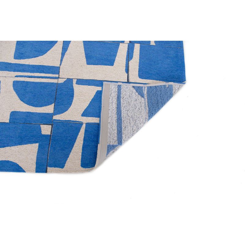 Tapis contemporain en polyester recyclé Papercut Campanula dos