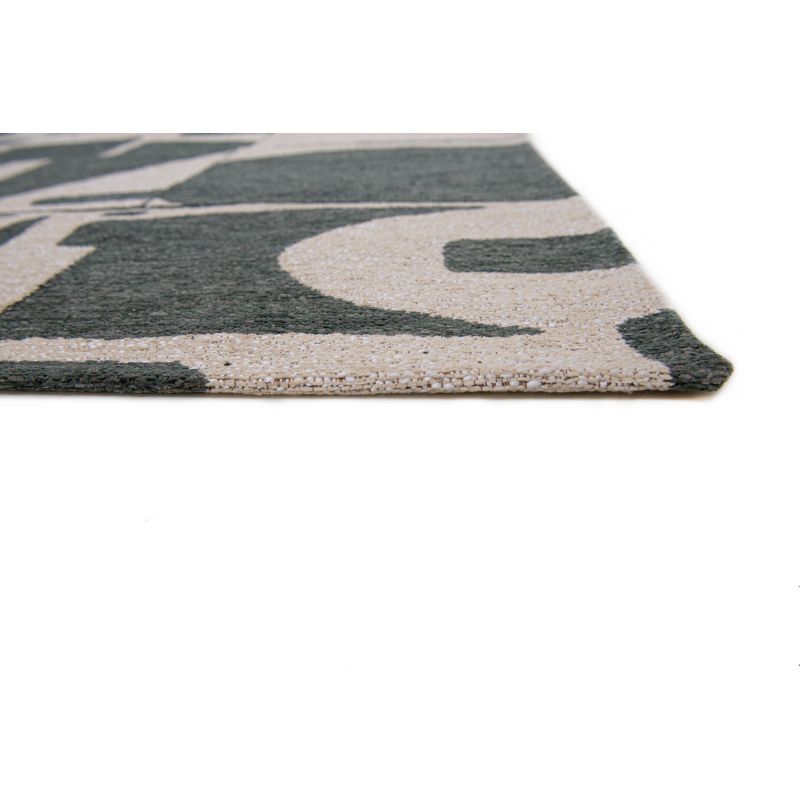 Tapis contemporain vert en PET Papercut Sea Spray epaisseur