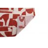 Tapis contemporain rouge en PET Papercut Rust dos