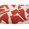 Tapis contemporain rouge en PET Papercut Rust motifs