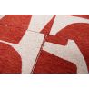 Tapis contemporain rouge en PET Papercut Rust détail