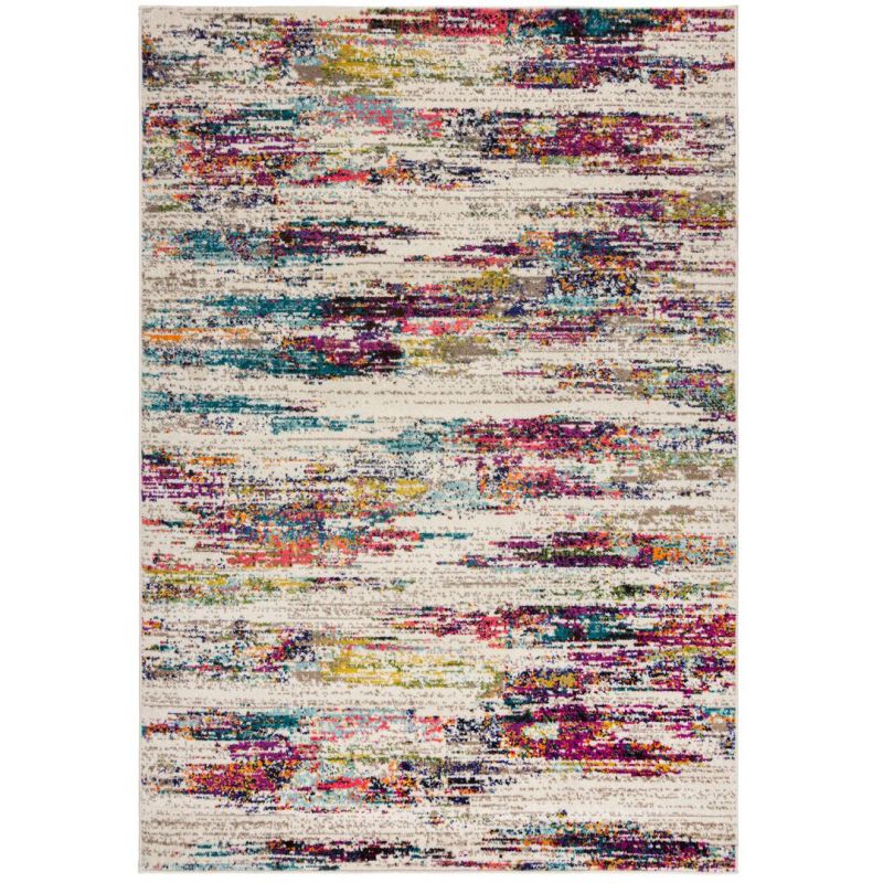 Tapis en polypropylène multicolore Refraction