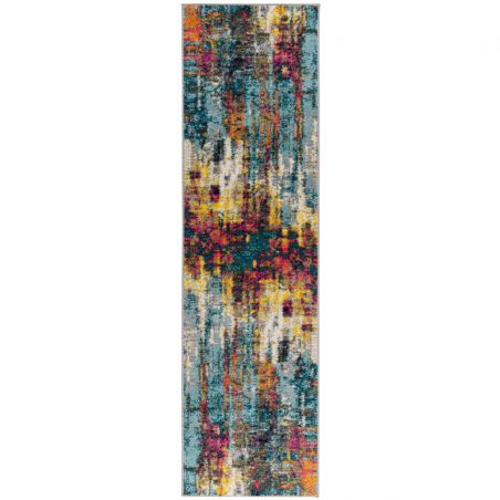 Tapis en polypropylène multicolore Abstraction