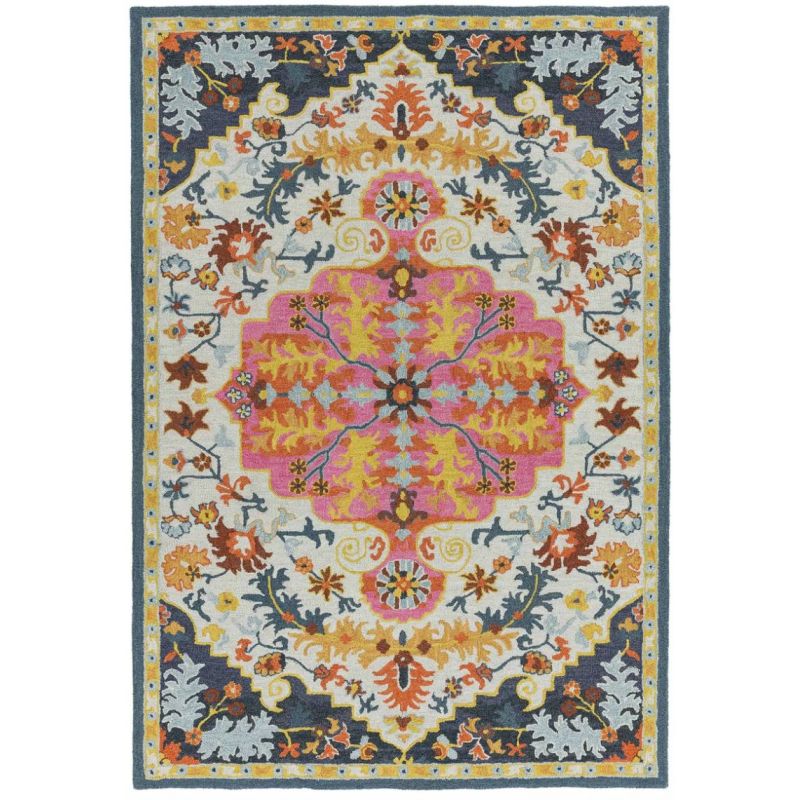 Tapis de salon pure laine motifs persans Britania