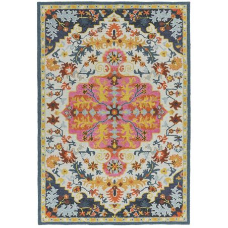 Tapis de salon pure laine motifs persans Britania