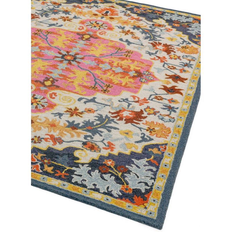 Tapis de salon pure laine motifs persans Britania