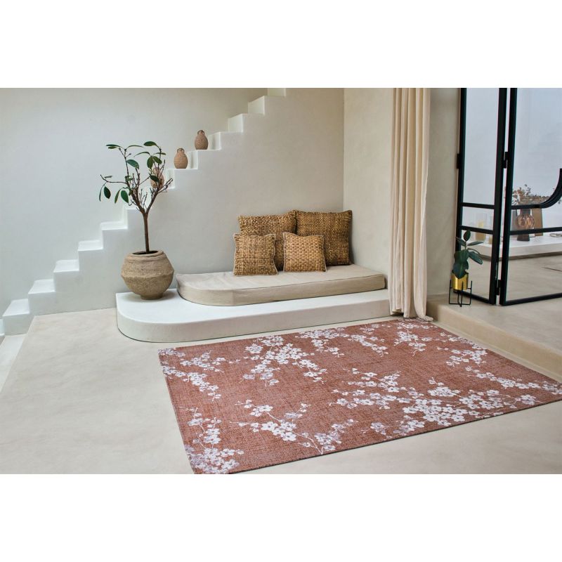 Tapis classique en PET Sakura Copper Pink Salon