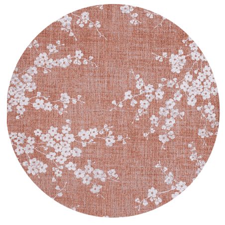 Tapis classique en PET Sakura Copper Pink ROND