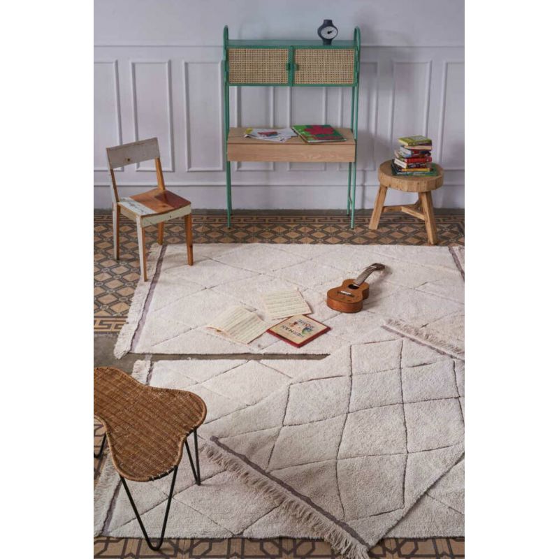 Tapis recyclé® Lavable en Machine BERBERE nude