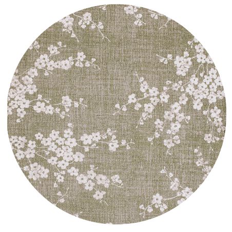 Tapis classique en PET Sakura Wet Garden rond