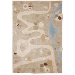 Tapis Lavable Path of Nature pour enfant coton écru
