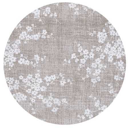 Tapis classique en PET Sakura Wet Garden rond