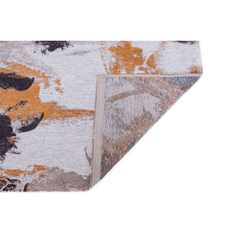 Tapis abstrait orange et gris en PET Fresque Middle of dos