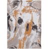 Tapis abstrait orange et gris en PET Fresque Middle of
