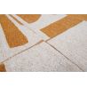 Tapis contemporain ocre en PET Papercut Curry motif