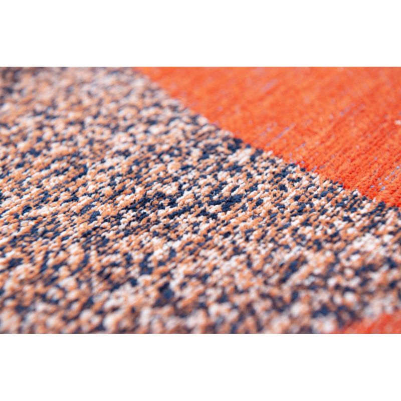 Tapis abstrait bleu et orange en PET Shapes Carpe Diem