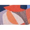 Tapis abstrait bleu et orange en PET Shapes Carpe Diem