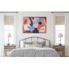 Tapis abstrait bleu et orange en PET Shapes Carpe Diem mural