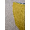 Tapis abstrait bleu et jaune en PET Shapes Duck Song motif