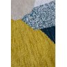 Tapis abstrait bleu et jaune en PET Shapes Duck Song detail